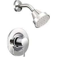 MOEN Shower Faucet: Align, 2.5 gpm Fixed Showerhead Flow Rate, Brass, Chrome Finish, Single Function (MPN T2192)