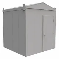 Storage Shed: 512 cu ft, 96 in x 96 in x 110 in, Gray, Assembled (MPN ES88F)
