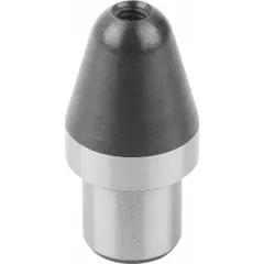 This shouldered steel locating pin features a tapered head for guiding components into precise alignment in jigs, fixtures, and assembly setups. The 14 mm shank outside diameter and 14 mm shank length provide repeatable depth control for positioning applications.