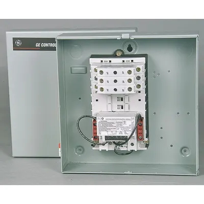 GE Lighting Magnetic Contactor: 6 Poles, 277V AC, 30 A, 3-Wire - Enclosed Mechanically Held Lighting Contactors
