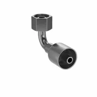 PARKER Hydraulic Crimp Fitting: Steel x Steel, 90° Elbow, -6 For Hose Dash Size, Female x Genderless (MPN 11C43-12-6)