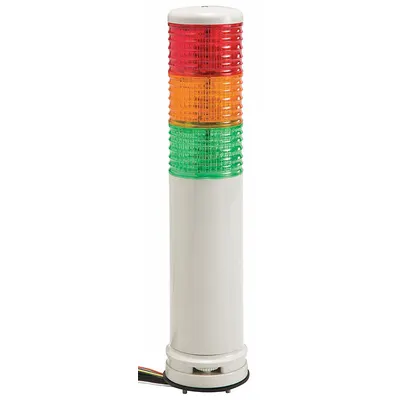 SCHNEIDER Tower Light Assembly: 3 Tier, Green/Orange/Red, Sounder Tier Included - Three-Tier Tower Light Assemblies