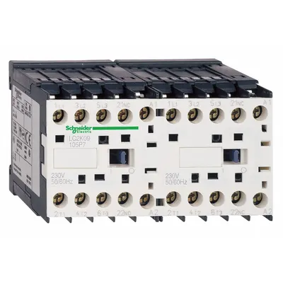 SCHNEIDER Miniature IEC Magnetic Contactor: Reversing, 3 Poles, 3NO Contacts, 12 A - Miniature, Reversing IEC Contactors