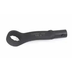 This 12-point box end torque wrench head features a 10-degree offset for improved access to fasteners in confined spaces. Designed for SAE fasteners with a 1/2 in drive size, it is used with interchangeable torque wrench handles to apply precise torque in assembly and maintenance tasks.