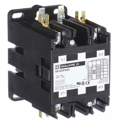 SQUARE D Definite Purpose Magnetic Contactor: 2 Poles, 120V AC, 50 A - Non-Reversing Definite Purpose Contactors