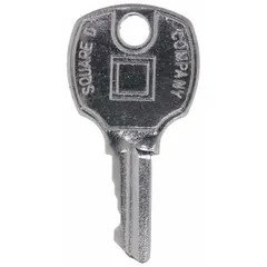 Panelboard key for use with Square D panelboard locks. Features a box locking location. Intended as a replacement or spare key for securing electrical panelboards in industrial and commercial facilities.