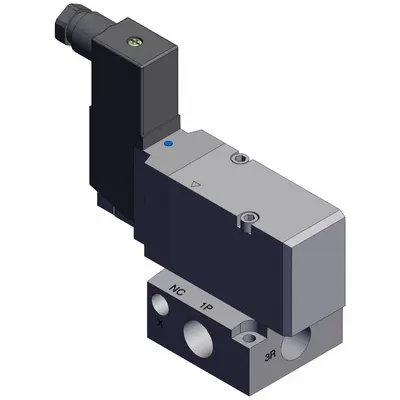 SMC Solenoid Air Control Valve: Three-Way / Two-Position, Single Solenoid, Female 3/8 BSPT - SMC VP Series Directional Control Valves