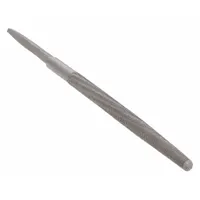 Machinists File: Round, Double-Cut, Safe Edge Cut, Bastard Cut, 3 3/4 in Lg without Tang, Natural (MPN 39CE57)