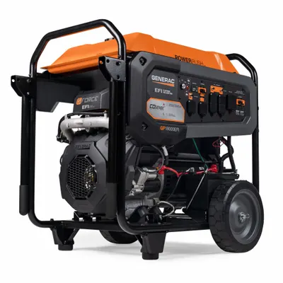 GENERAC Portable Generator: Conventional, Gasoline, 18,000 W Running, 22,500 W Starting - Conventional Generators