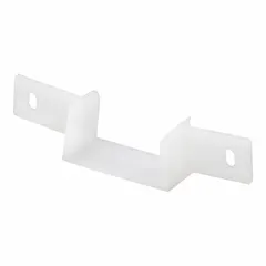 This hanging door guide from PRIME-LINE measures 3 3/4 inches in width. It is used in industrial door systems to maintain alignment and support smooth operation. Suitable for applications requiring precise door tracking in commercial or industrial settings.