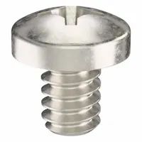 Machine Screw: #6-32 Thread Size, 3/16 in Lg, 18-8, Stainless Steel, Plain, Pan, Phillips, 50 PK (MPN ZSCRW-341)