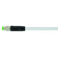 Cordset: M8 Male Straight X Bare Wire, 4 Pins, Gray, PUR, 1.5 m Cable Lg, 24 AWG Wire Size (MPN 7000-08011-2310150)