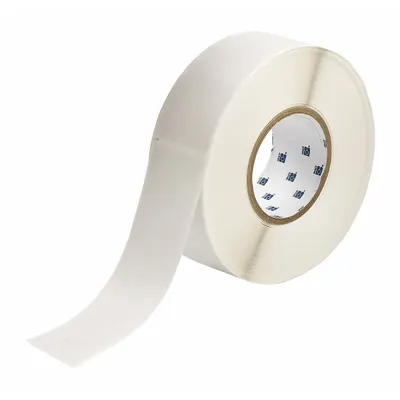 BRADY Wraparound Label: 7 in x 2 in, Vinyl, White (Matte) - Brady Precut Label Roll Cartridges