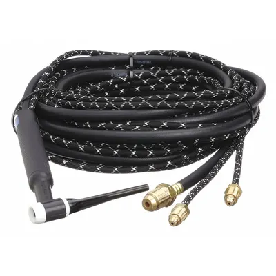 MILLER ELECTRIC Torch Package: Water-Cooled, W-350, 25 ft, Braided Rubber, 3-Piece - Water-Cooled TIG Torches