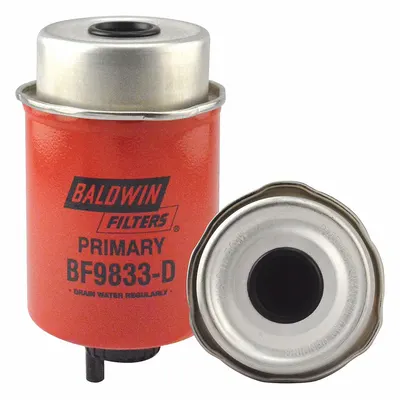 BALDWIN FILTERS Fuel Filter: Cartridge, 6 1/16 in Overall Lg, 3 1/4 in Outside Dia, Cellulose - Can-Type Fuel/Water Separators