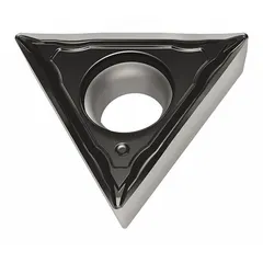 Triangle (T) indexable turning insert for precision turning, facing, and profiling operations on metal workpieces. Available in two variants: TCMT3(2.5)2-FM4 WSM10S and TCMT16T308-FM4 WSM10S. The TCMT geometry and WSM10S grade are suited for machining steel and stainless steel.