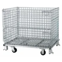 NASHVILLE WIRE Collapsible Bulk Container: 18.4 cu ft, 40 in x 32 in x 35 1/2 in, Lid Not Included (MPN C324028S4C)