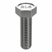 Hex Head Cap Screw: Stainless Steel, A4, NL-19, 5/16"-18, Coarse, 1 in lg, Globally Sourced, 25 PK (MPN FB3HEXB516181P25)