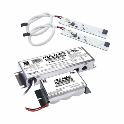 FULHAM Emergency Driver: Linear, 900 lm, 120 to 277V AC, 2.8 A Output Current - Emergency Drivers with LED Array Retrofits