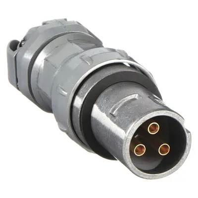 HUBBELL Pin and Sleeve Plug: Gray, 250V DC/600V AC, Three Phase, 60 A, 3 Pole - Hazardous Location Plugs