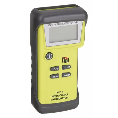 TEST PRODUCTS INTL. Thermometer: -58°F to 2,462°F, For Type K Thermocouple Type - Thermocouple Meters without Data Output