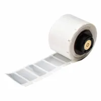 Pre-Cut Label Stock Roll: Tamper Indicating, 1/2 in x 1 in, 1 in x 1/2 in, Silver (Gloss) (MPN M6-17-362)