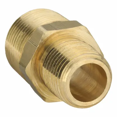 PARKER Metal Pipe Straight: Hex Nipple, 3/4 in x 1/2 in - Threaded High-Pressure Pipe Fittings