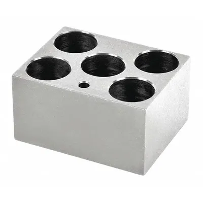 OHAUS Modular Block: Anodized Aluminum, 3 in Overall Wd, 3 3/4 in Overall Lg - Dry Bath Blocks