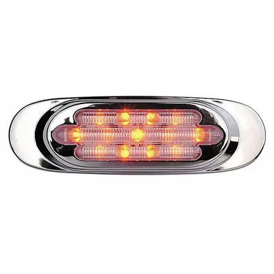 MAXXIMA Clearance Marker Light: Clearance Light, LED, Round, Surface Mount, Amber - Clearance Lights