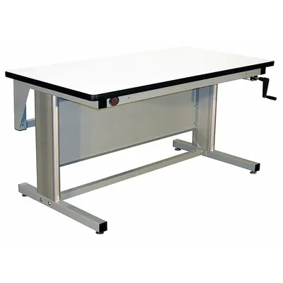 PRO-LINE Workbench: Adj Ht, Laminate, 60 in x 30 in, 330 lb Overall Load Capacity - Open-Base Workstations
