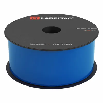 CREATIVE SAFETY SUPPLY LabelTac Pro Model Standard Supply: 2 in x 150 ft, Vinyl, Blue (Gloss) - LabelTac Thermal Transfer Continuous Label Rolls