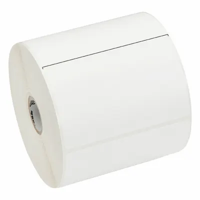 ZEBRA Barcode Printer Labels: 4 in Label Wd, 2 1/2 in Label Ht, White, 1 in Core Dia. - Desktop Thermal Transfer Labels