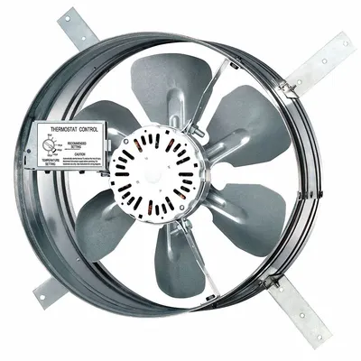 Dayton Attic Exhaust Fan: Gable Mount, Electric Motor, Max. 1,630 sq ft Attic - Gable-Mount Attic Exhaust Fans