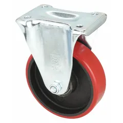 Rigid caster designed for lift tables and pallet positioners. Provides straight-line movement for material handling equipment in industrial settings. Compatible with Part Number 33W286.