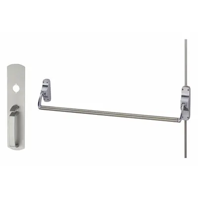 VON DUPRIN 8827TP-F US26D Surface Vertical Rod Push Bar, Chrome - Surface Vertical Rod Push Bars