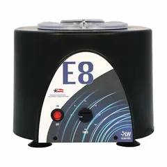 This universal benchtop centrifuge features an analog display and variable speed control up to 3500 RPM. It accommodates 8 x 15 mL tubes and operates on 110/220V AC. Designed for basic separation tasks in clinical or diagnostic settings, it is commonly used for urine sample processing.
