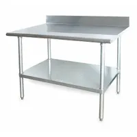 APPROVED VENDOR Work Table: Fixed Ht, Stainless Steel, 48 in x 30 in, 600 lb Overall Load Capacity