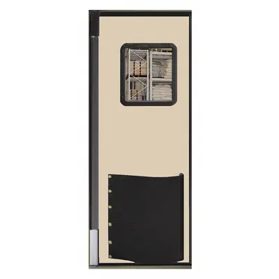 CHASE Swinging Door: Polyethylene, 1 Doors, Beige, 2 1/2 ft Door Wd, 7 ft Door Ht - Insulated Swinging Doors