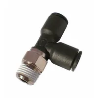 LEGRIS Push-Fit Tee Fitting: 1/8 in Pipe x 3/16 in OD x 1/8 in Pipe Size, 27/32 in Overall Lg, Black (MPN 3103 55 11)