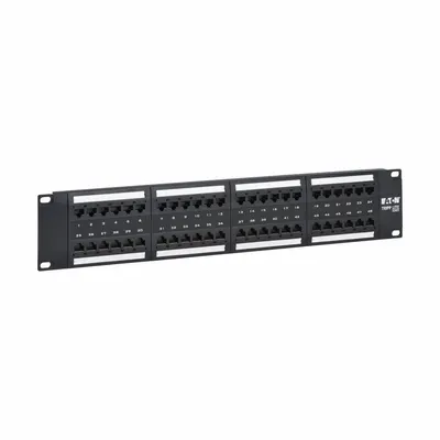 EATON TRIPP LITE Patch Panel: Flat, 2 Rack Units, 48 Ports, 6, 110 IDC/Krone IDC - Rack-Mount Punchdown RJ45 Patch Panels