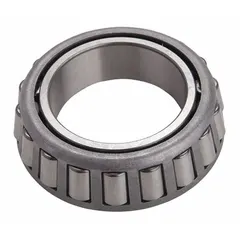 Inch-system tapered roller bearing cone with 8 1/2 in bore, 10.984 in OD, and 1.812 in cone width. Constructed with alloy steel ring and pressed steel cage. Compatible with cup LM742710. Used in applications such as gearboxes, conveyors, and pumps to support combined radial and axial loads.