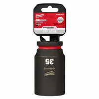 MILWAUKEE Deep Impact Socket: 3/4 in Drive Size, Metric, 35 mm Socket Size, 6-Point, Deep, Friction (MPN 49-66-6410)