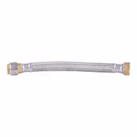 Water Heater Connector: 11/16 in Hose Inside Dia., 200 psi, Stainless Steel, Stainless Steel (MPN UR3088FX12G)