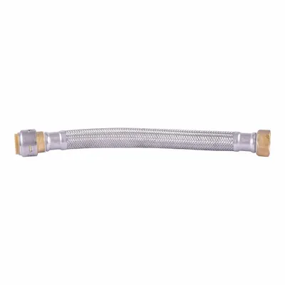 SHARKBITE MAX Water Heater Connector: 11/16 in Hose Inside Dia., 200 psi, Stainless Steel - Faucet Connectors