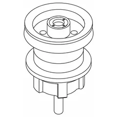 This plastic piston is an OEM replacement part for KOHLER flush valves in toilet applications. It regulates water flow during the flushing cycle. Suitable for maintenance and repair of commercial or residential toilet flush valves.