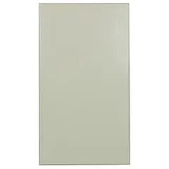 This 58-inch tall by 58-inch wide steel panel with a 1-inch thickness is designed for use in bathroom partition systems. It features a Charcoal Smooth Semi Gloss finish and a honeycomb inner core, suitable for commercial restrooms and high-traffic areas.