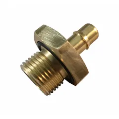 This stainless steel barbed tube fitting connects a 1/2 inch BSPT male threaded pipe to a 1/2 inch ID flexible hose. It is used in pneumatic, hydraulic, and water transfer systems where a leak-resistant joint between metal pipe and tubing is required.