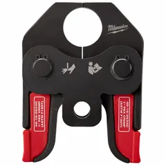 Steel press jaw for use with sub-compact press tools to install 1-inch PEX pipe. Designed for ASTM F1807/F2159 fittings. Suitable for residential and commercial plumbing systems requiring leak-free connections.