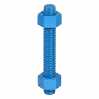 USA FASTENER Fully Threaded Stud: 5/8"-11 Thread Size, Steel, Grade B7, PTFE Coated, 50 PK (MPN B7-.625-4.5-50)