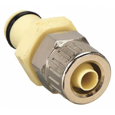COLDER Quick Connection Coupling: Straight, 5/32 in ID x 1/4 in OD Size - Polypropylene Quick-Disconnect Tube Fittings